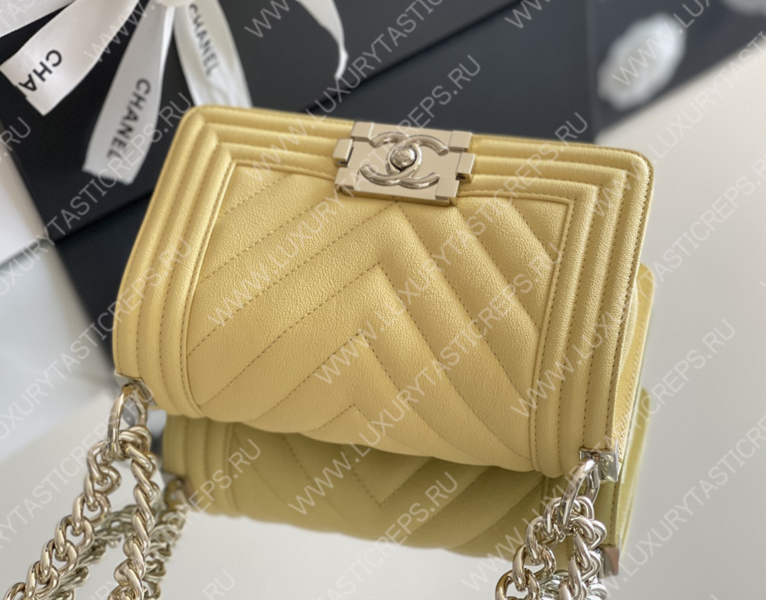 Ch*el small boy handbag yellow a67085