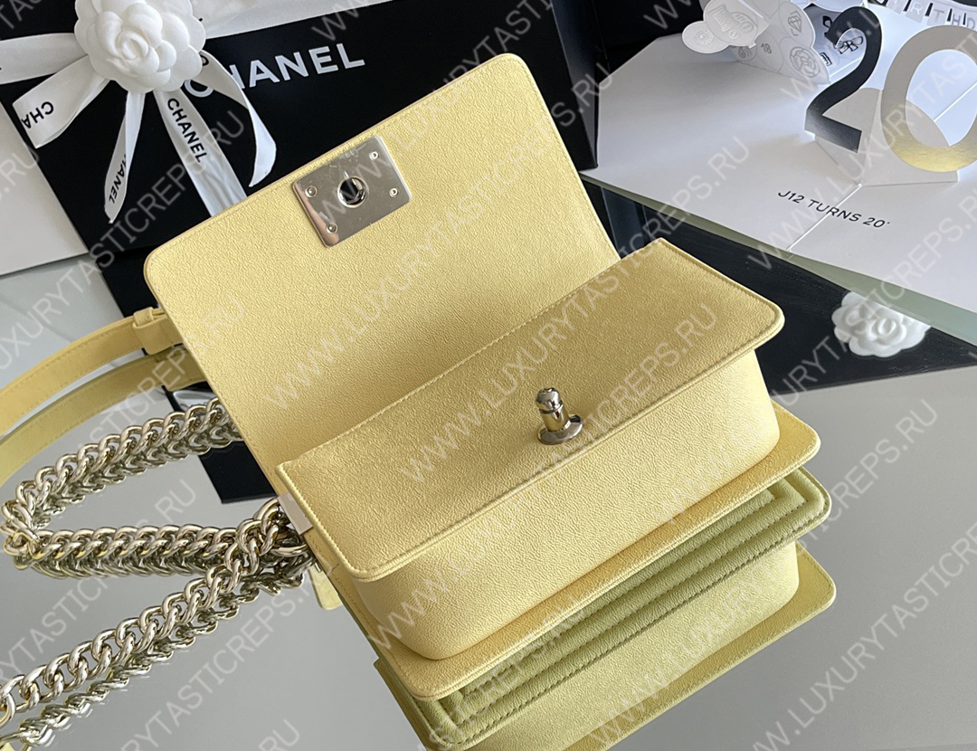Ch*el small boy handbag yellow a67085