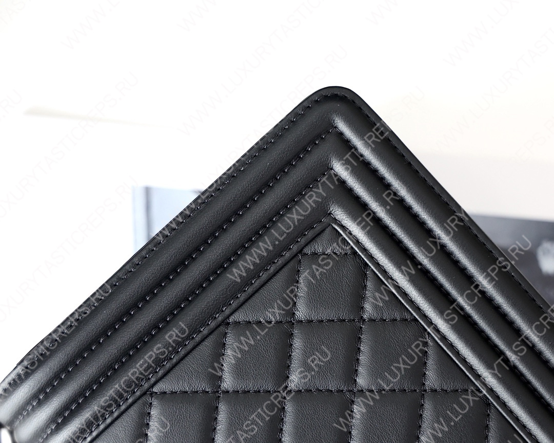 Ch*el boy handbag black a67086