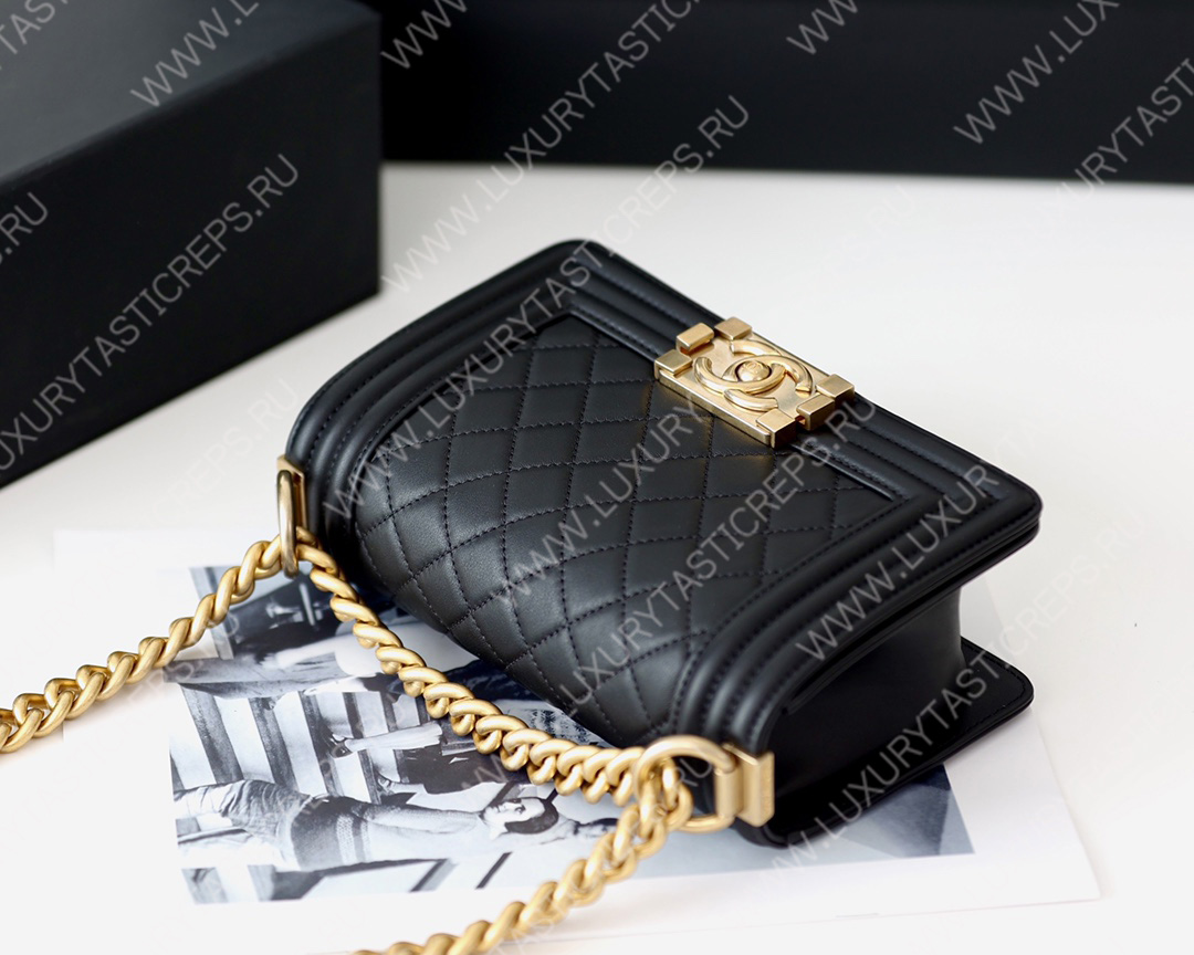Ch*el small boy handbag black a67085