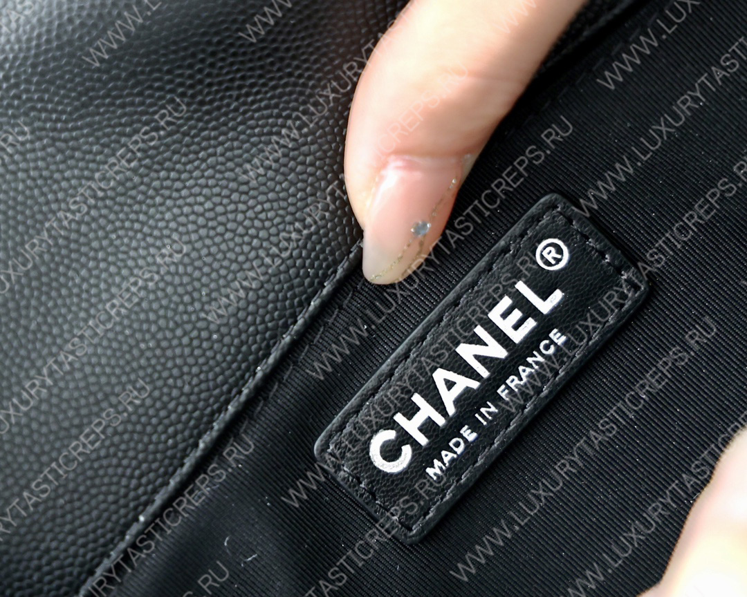Ch*el boy handbag black a67086