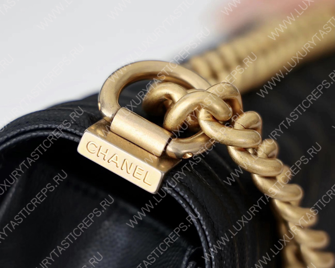 Ch*el boy handbag black a67086