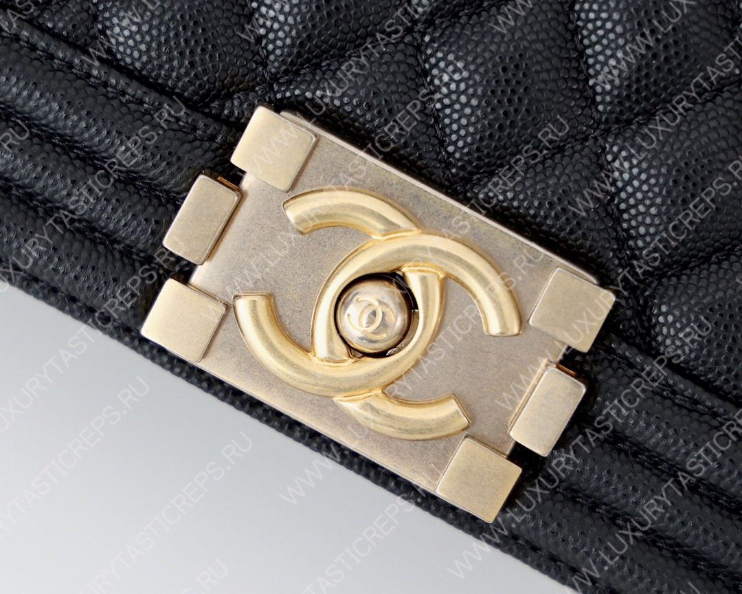 Ch*el boy handbag black a67086