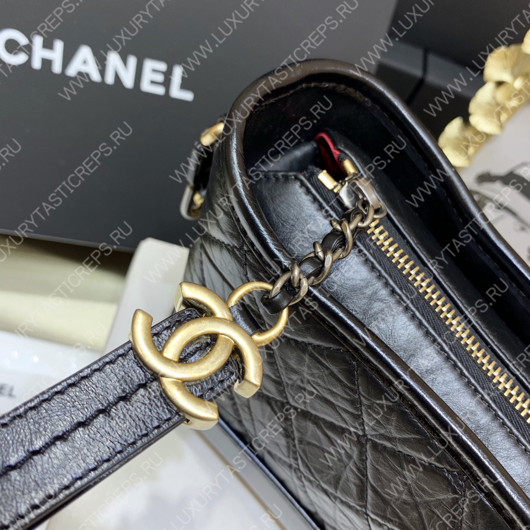 Ch*el gabrielle hobo bag black a91810