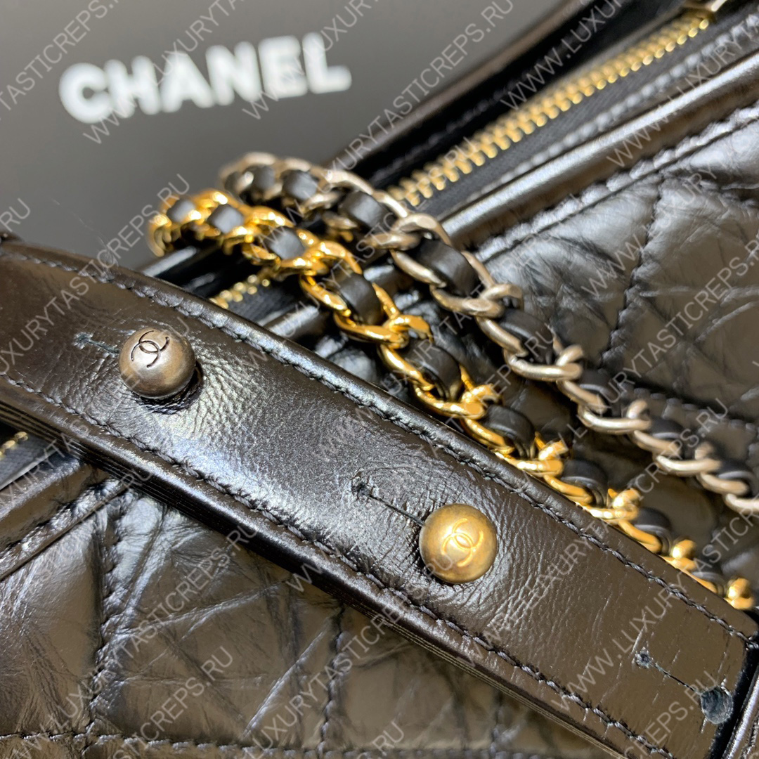 Ch*el gabrielle hobo bag black a91810