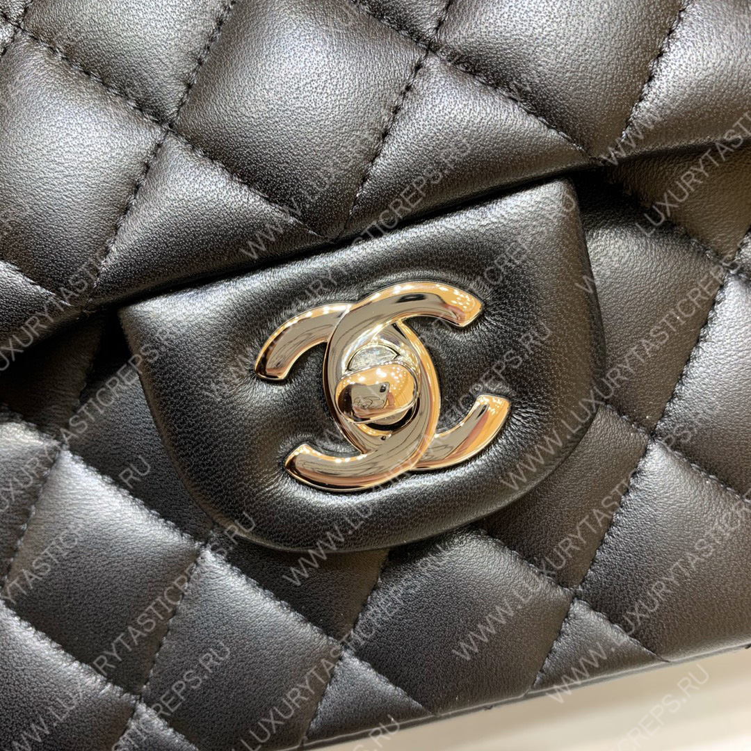 Ch*el small classic handbag bag black a01113
