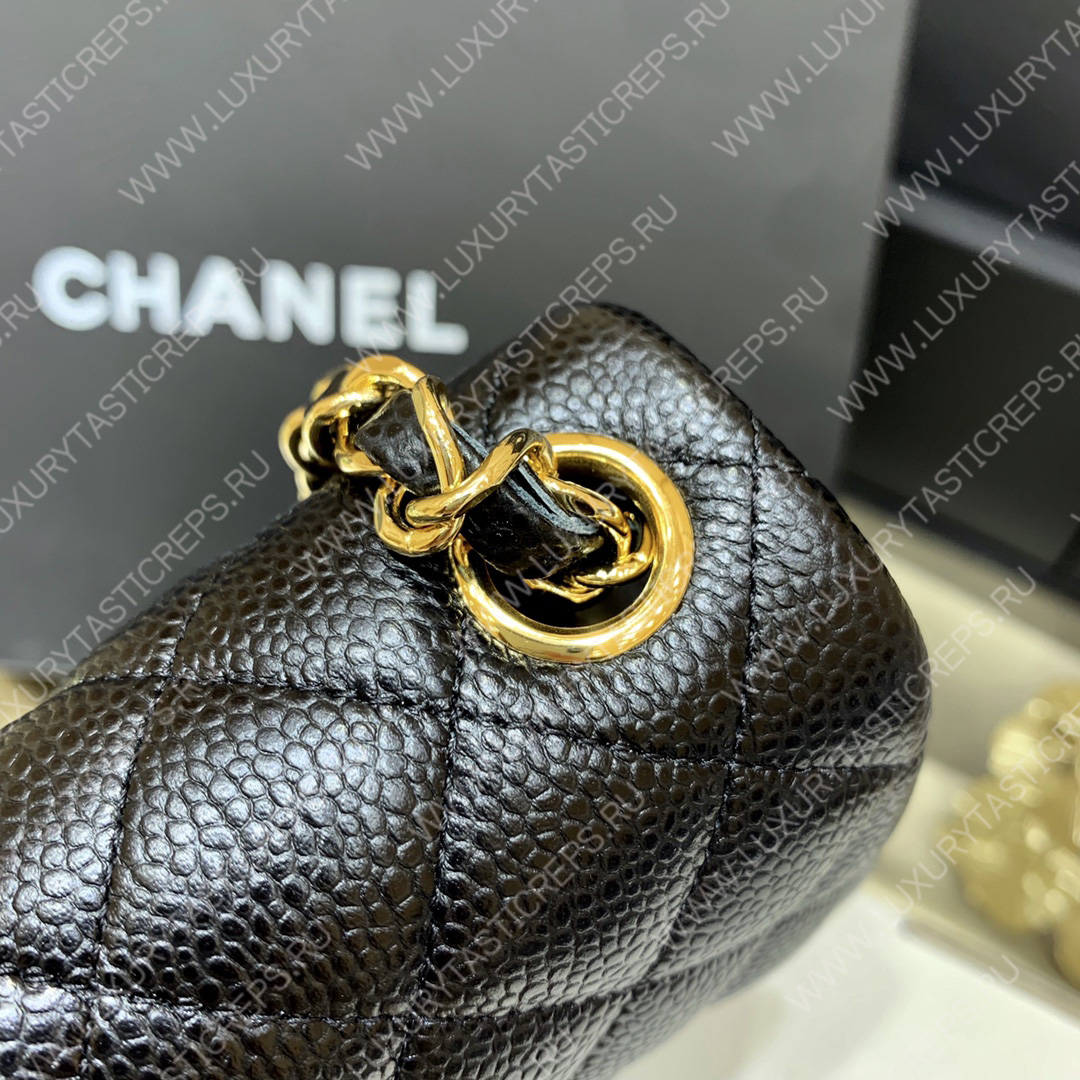 Ch*el classic flap bag black a01116