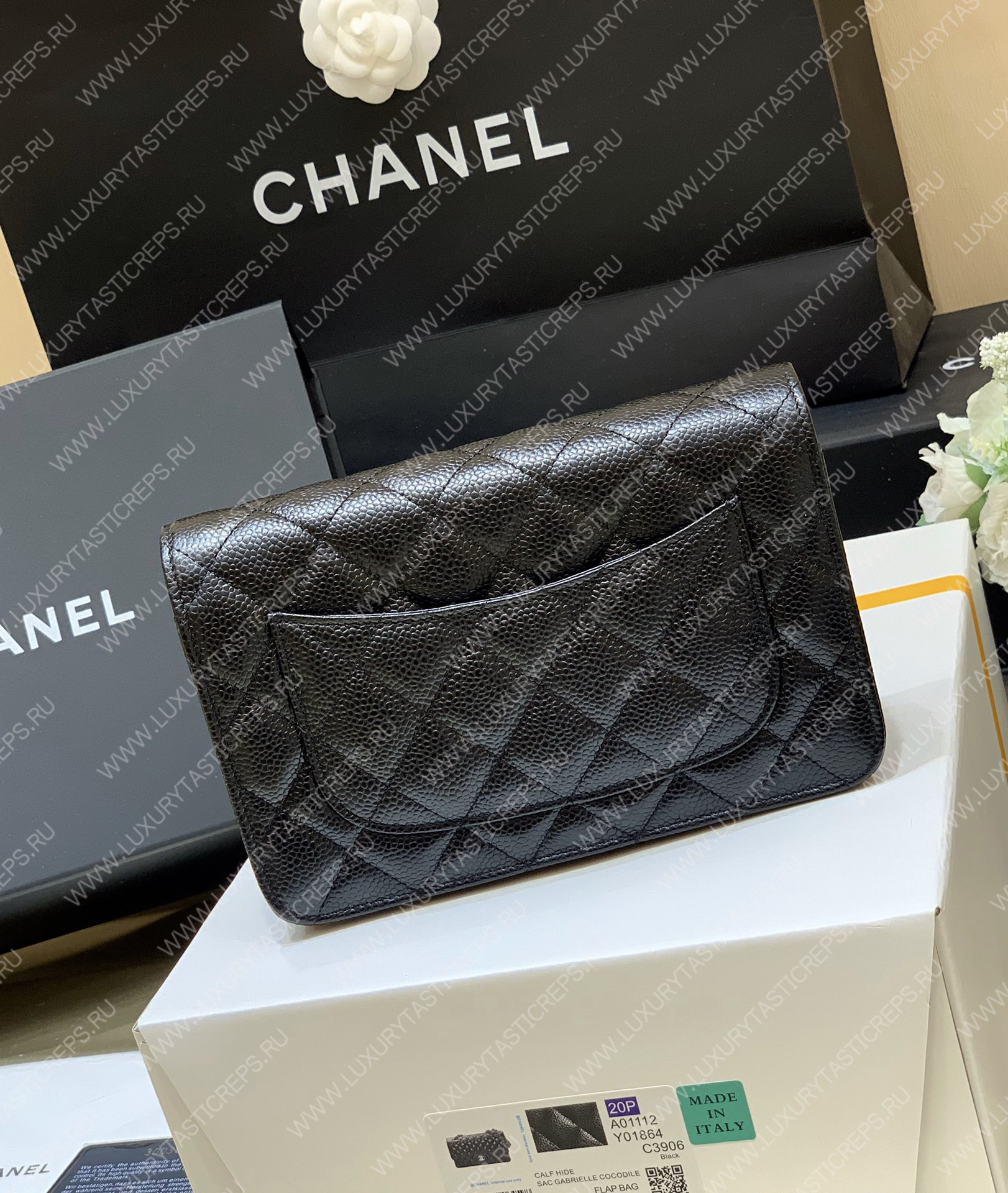 Ch*el mini flap bag black a33814