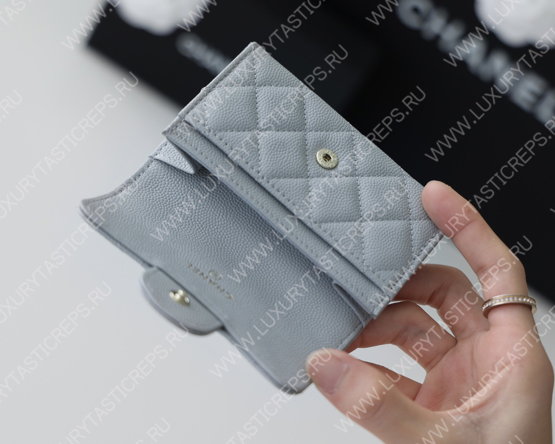 Ch*el classic card holder grey ap0214