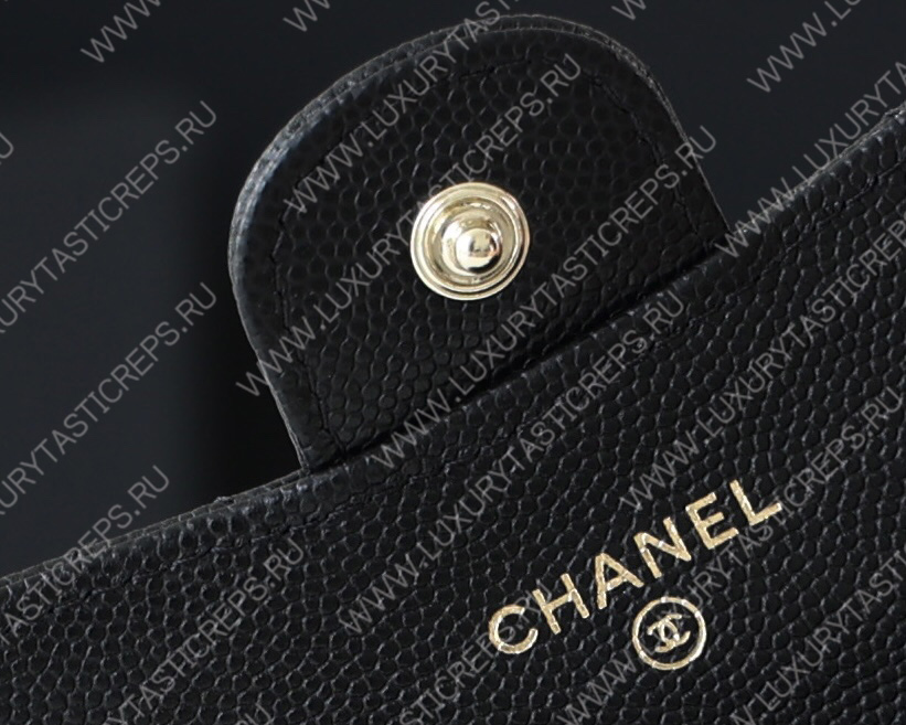 Ch*el classic card holder black ap0214