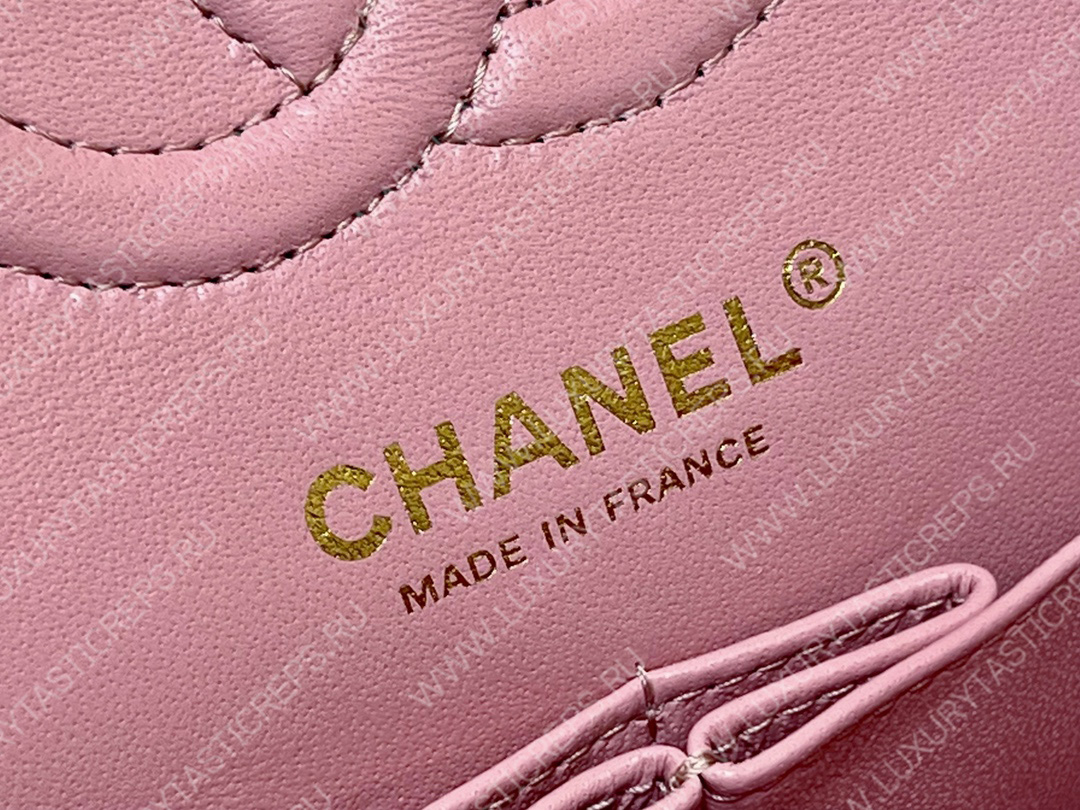Ch*el small classic handbag bag pink a01113
