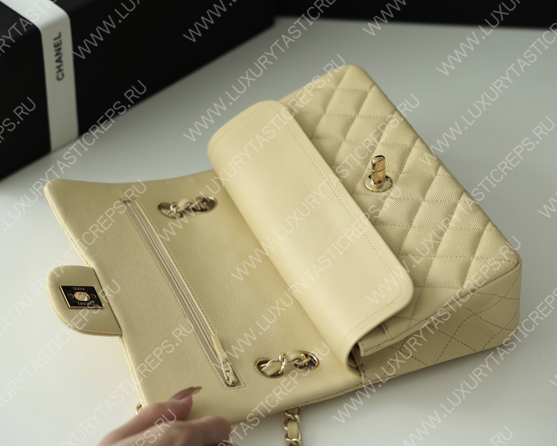 Ch*el small classic handbag bag yellow a01113