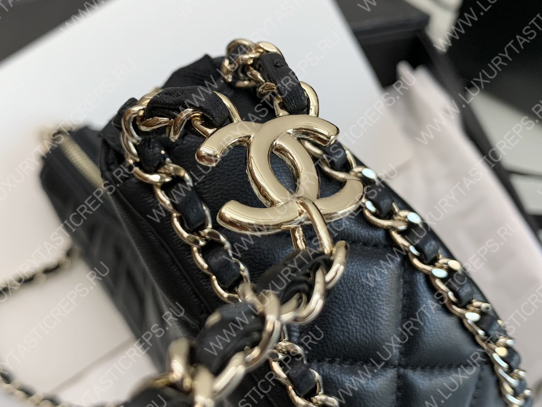 Ch*el small hobo bag black as3917
