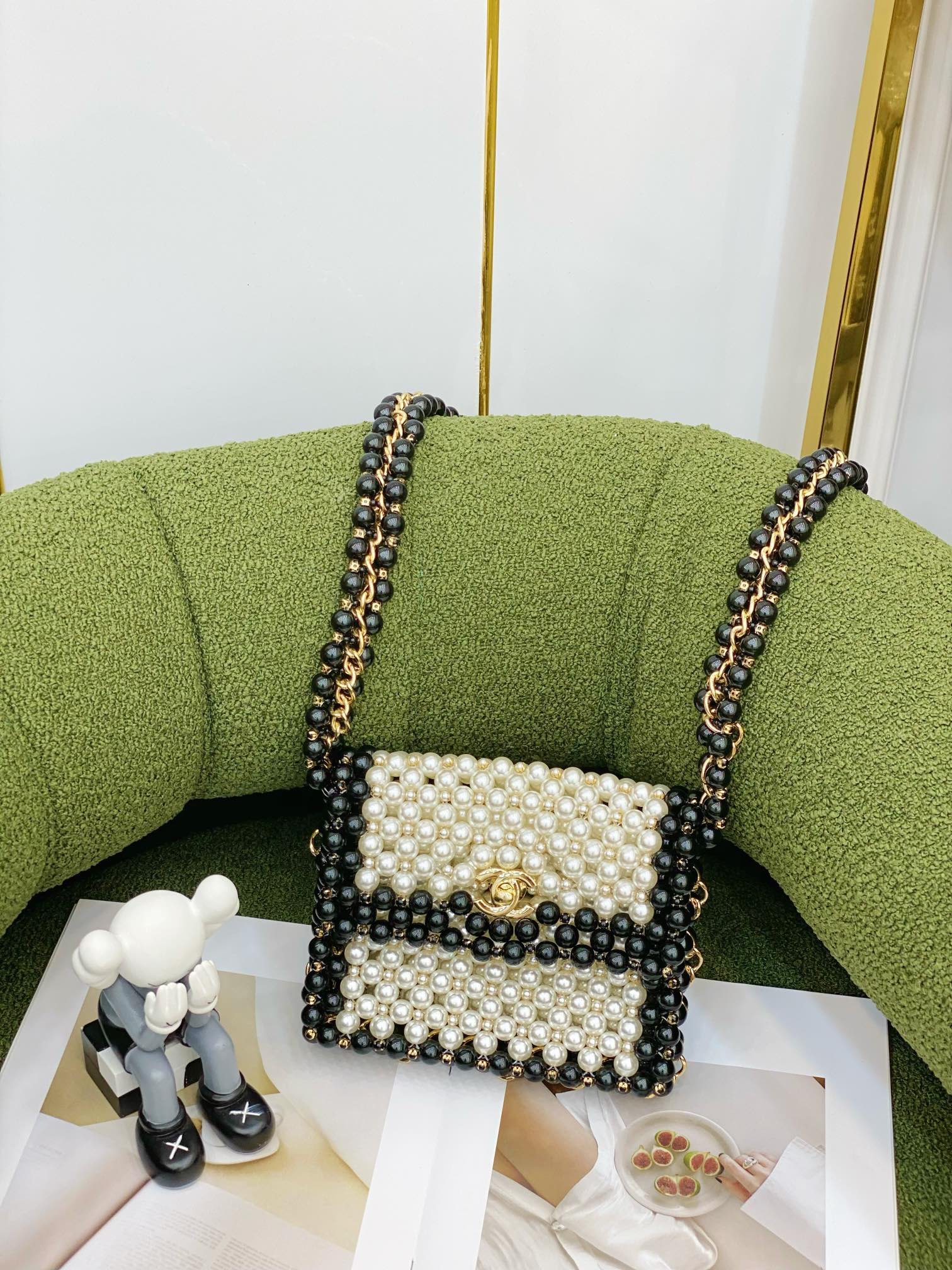 Ch*el mini evening bag white as3629