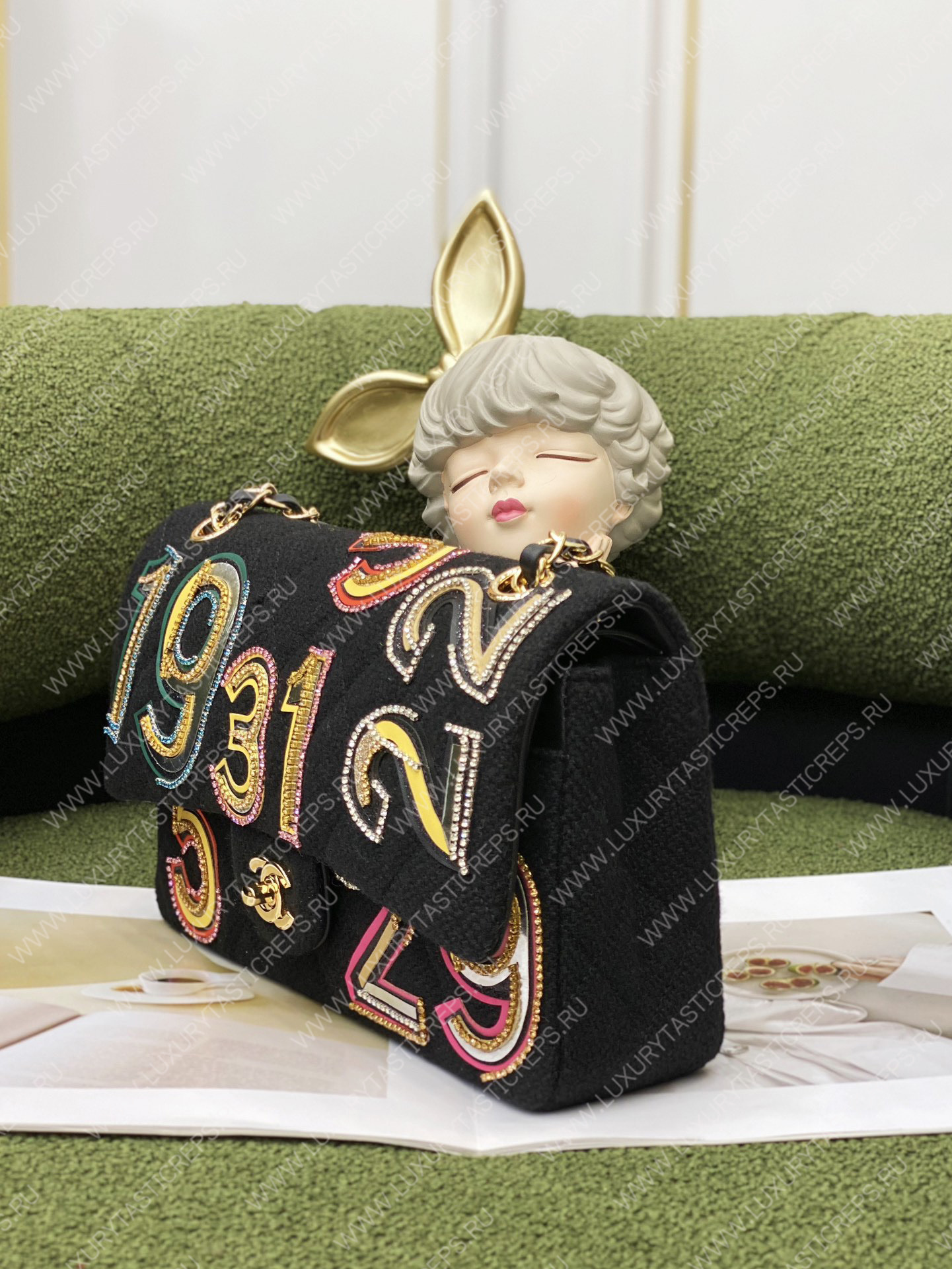 Ch*el small classic handbag black a01112