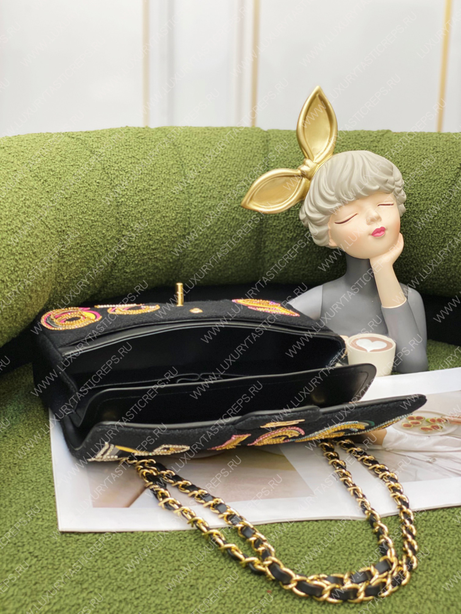 Ch*el small classic handbag black a01112