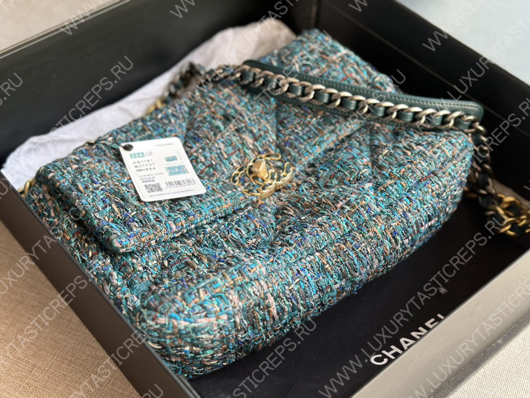 Ch*el 19 large handbag multicolor as1161