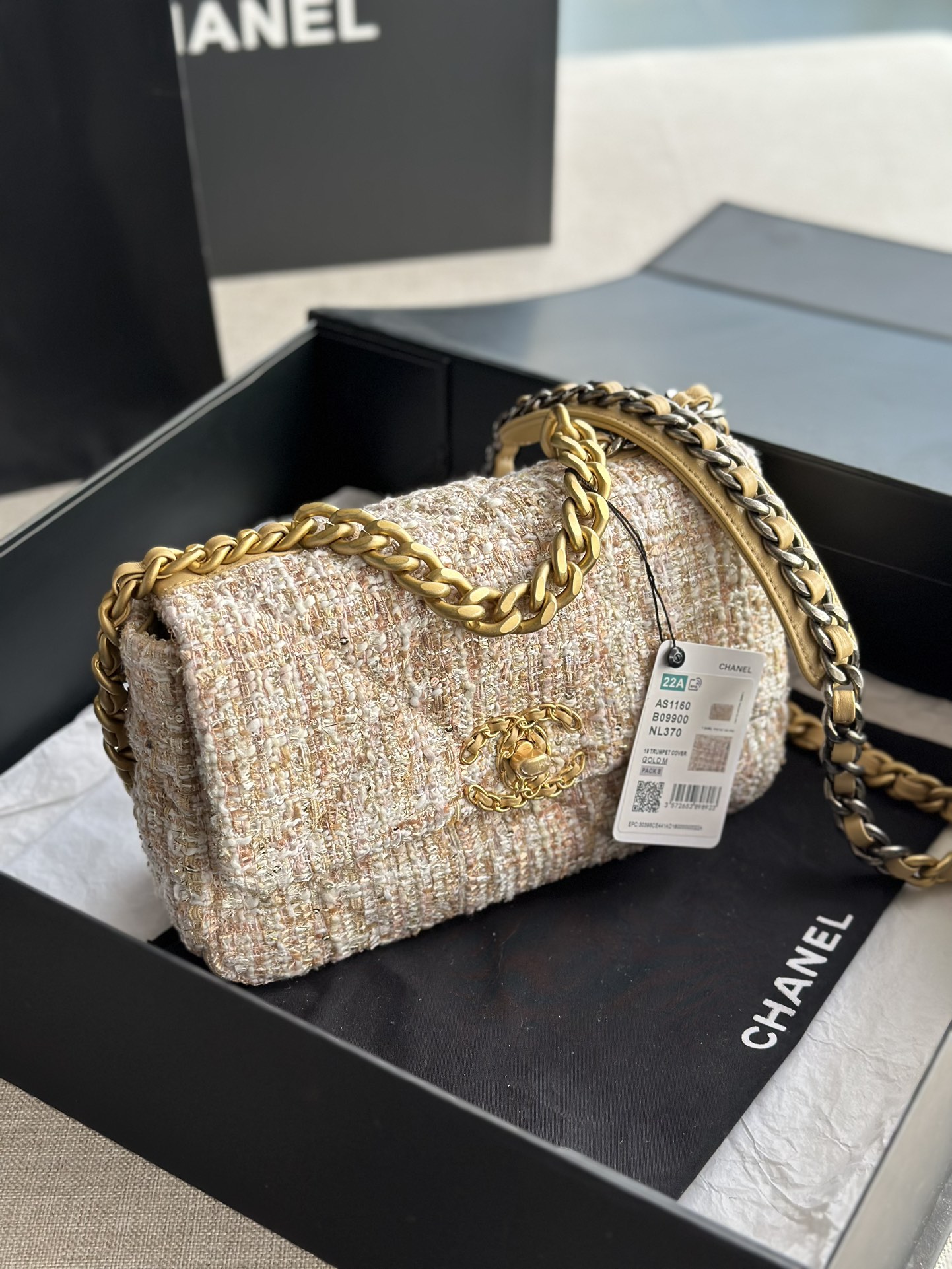 Ch*el 19 handbag multicolor as1161