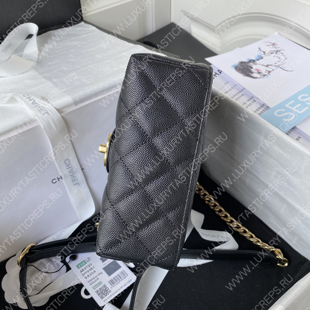 Ch*el small vanity case black as3729