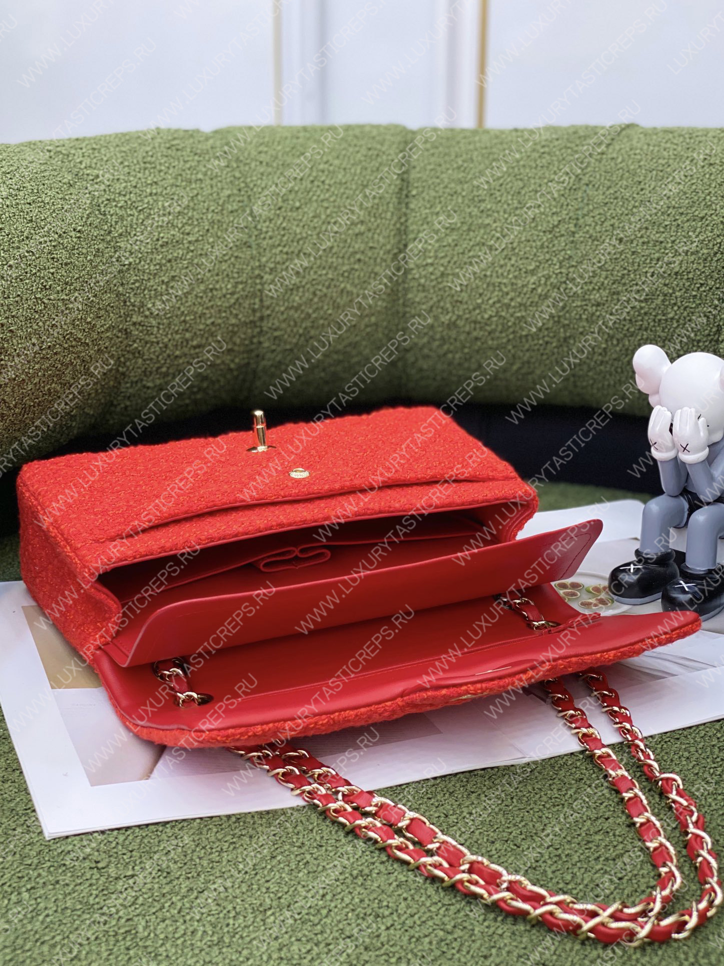 Ch*el classic handbag red a01112
