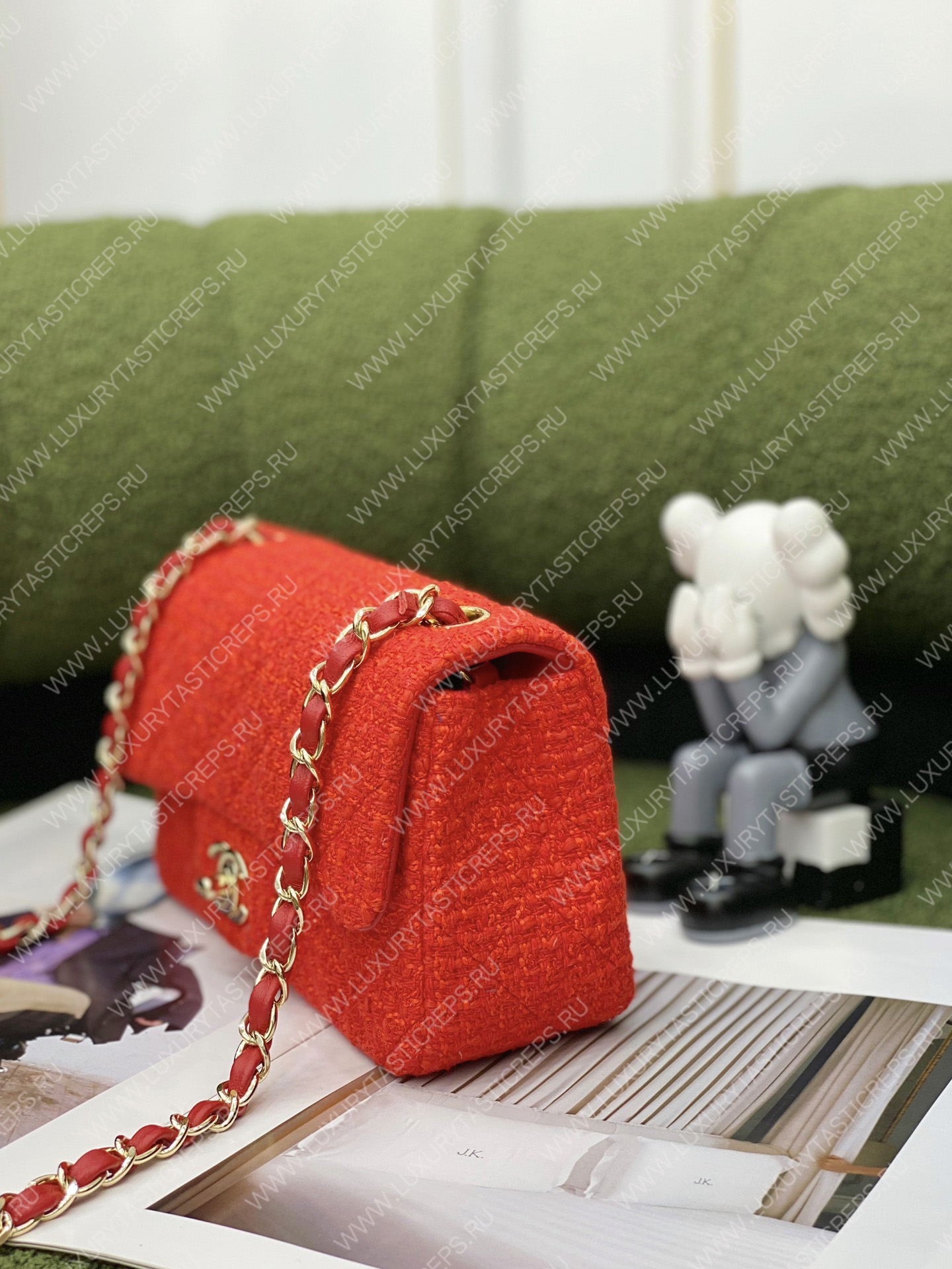 Ch*el mini flap bag red a69900