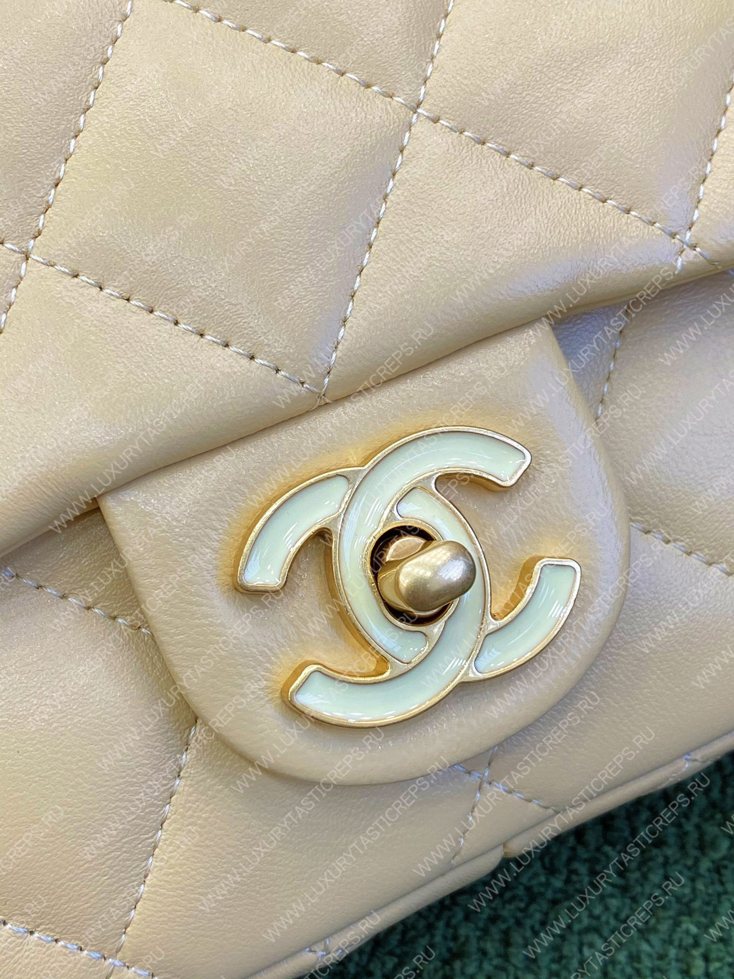 Ch*el mini flap bag yellow as3748