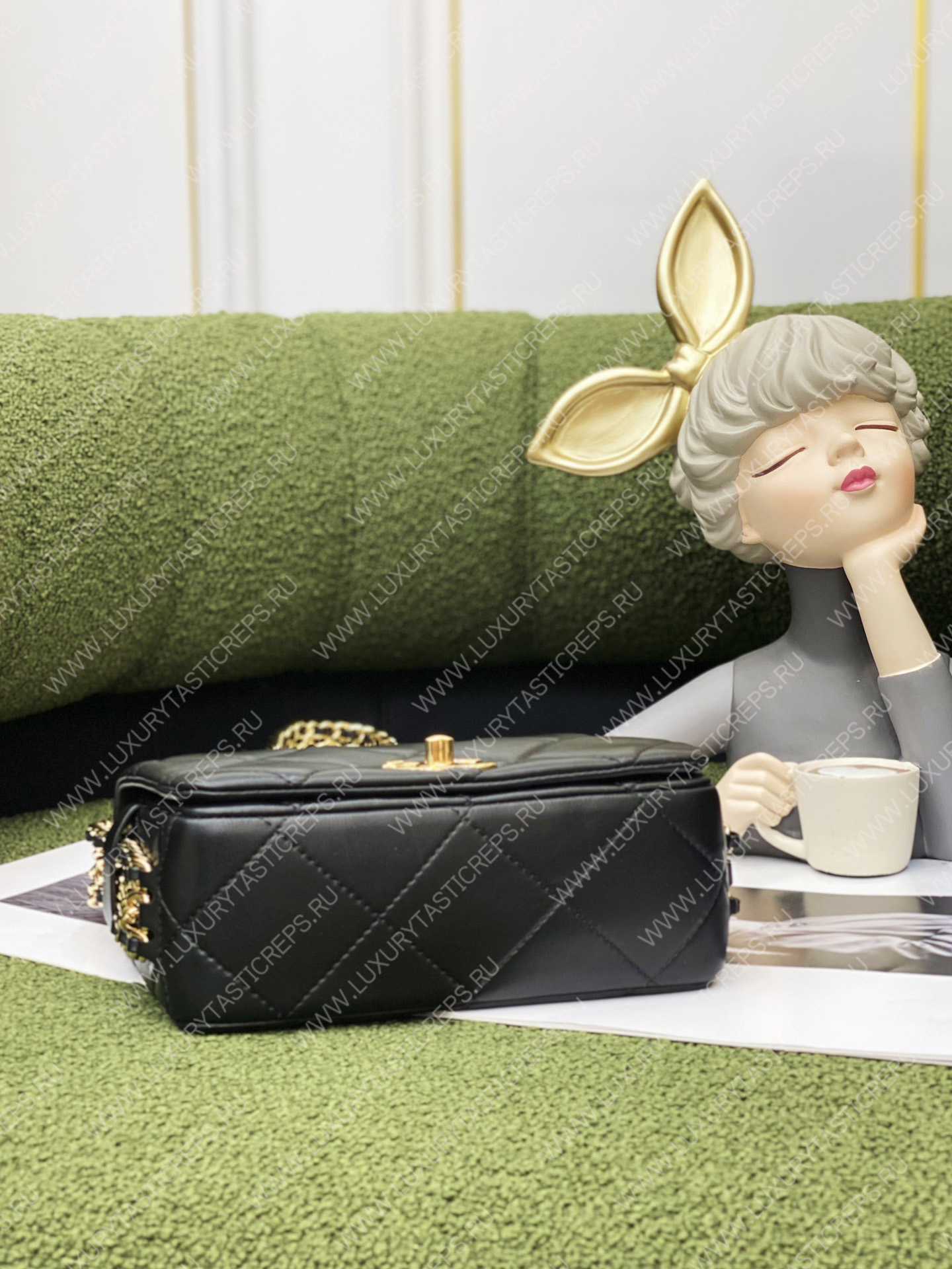 Ch*el mini flap bag black as3751