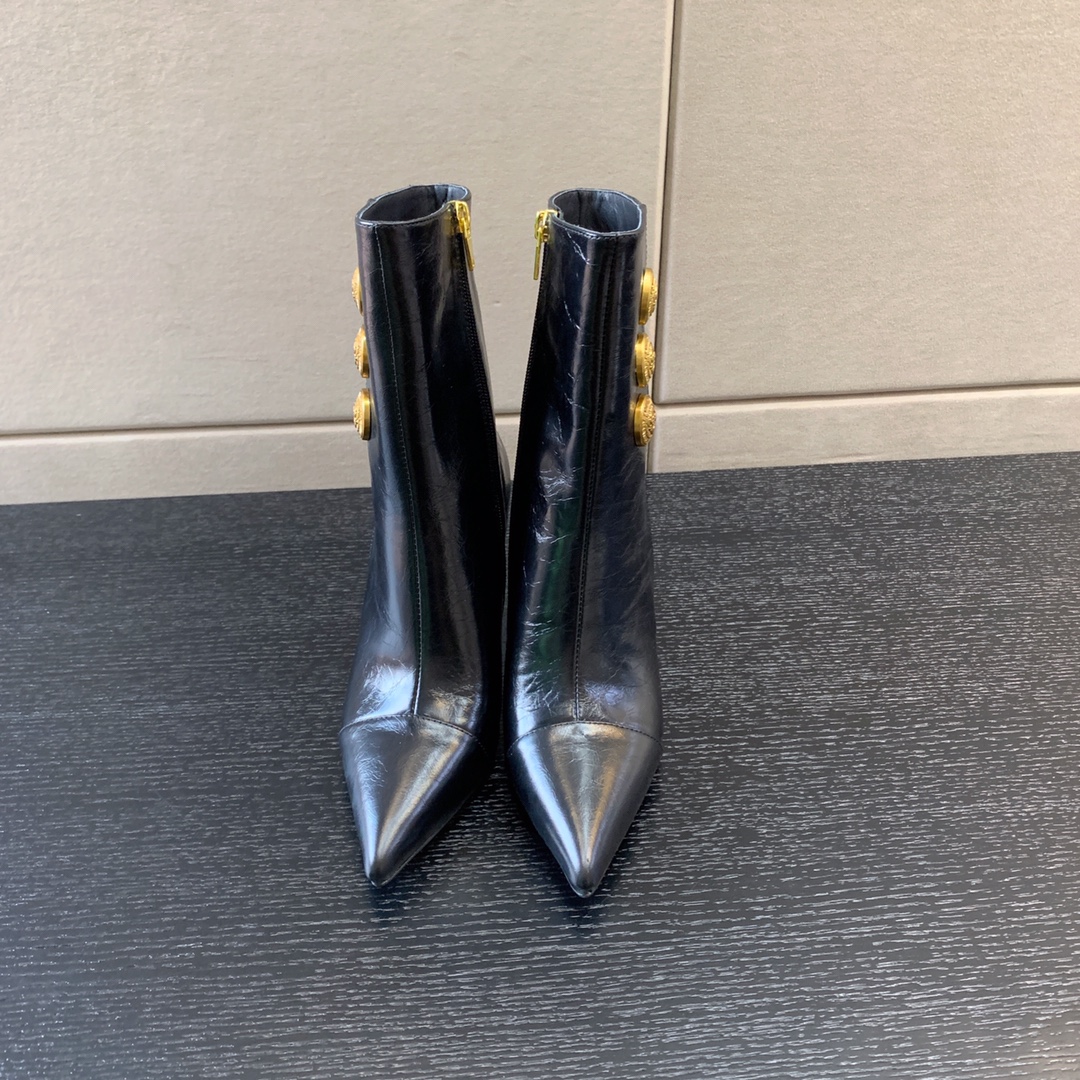 BALMAIN RONI ANKLE BOOTS BLACK YN1TA522LVIT
