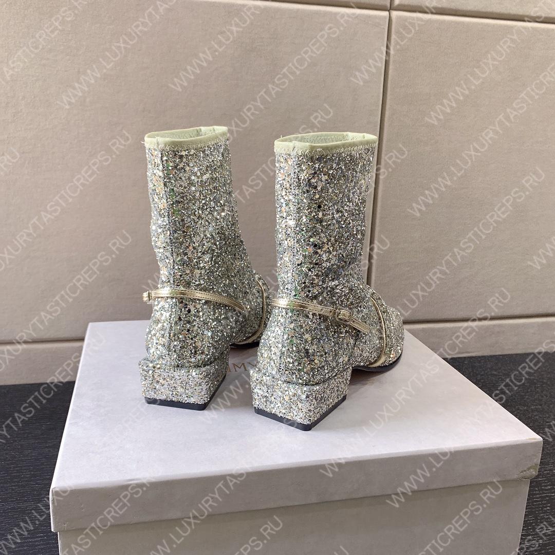 JIMMY CHOO CRUZ FLAT BOOTS LIGHT GOLD CRUZFLATWQF