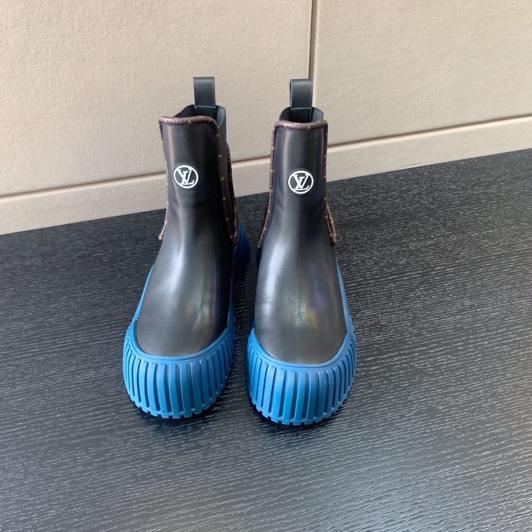 l**is V*t*n ruby flat ankle boots noir and blue 1ab0fs