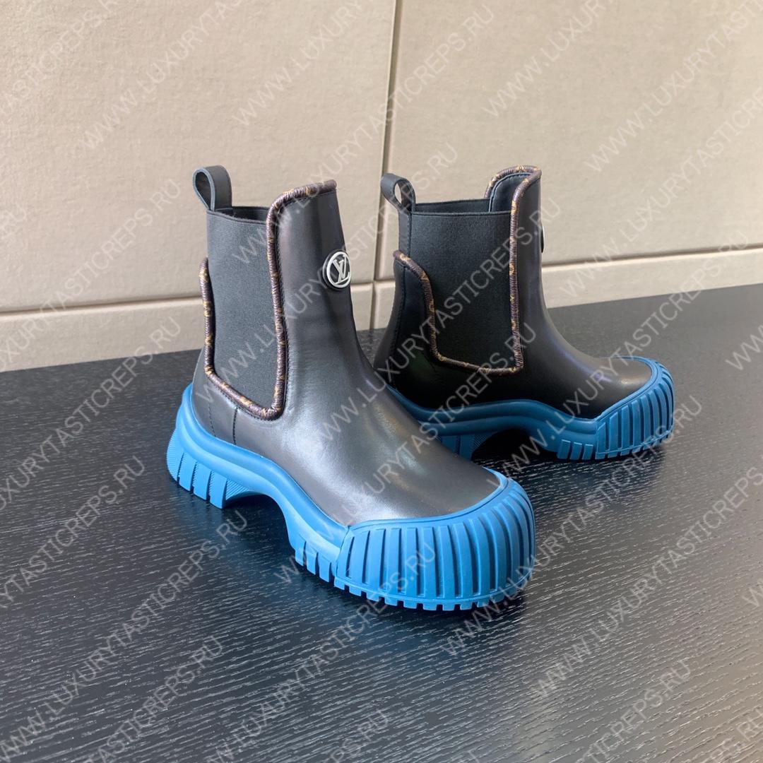 l**is V*t*n ruby flat ankle boots noir and blue 1ab0fs