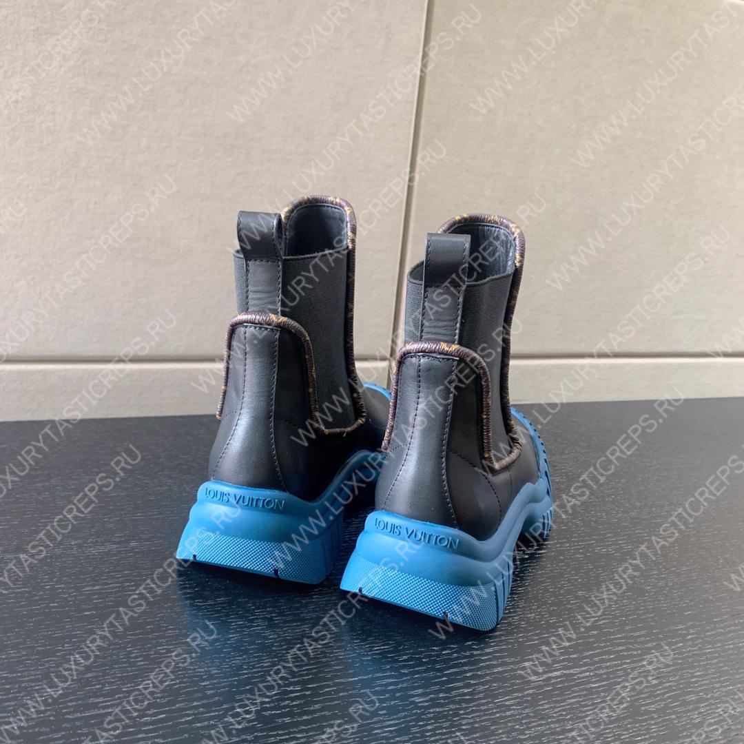 l**is V*t*n ruby flat ankle boots noir and blue 1ab0fs