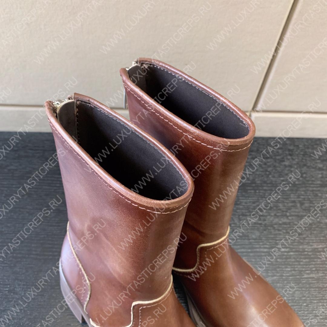 MIU MIU LEATHER BOOTIES SIENNA 5U795D