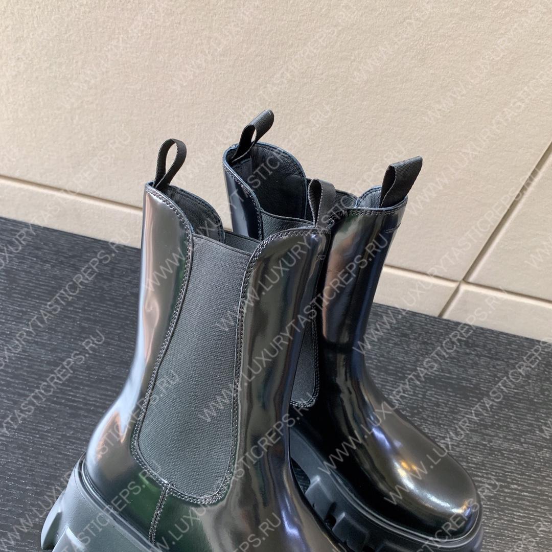 Pra*a monolith brushed leather boots black 1u749m