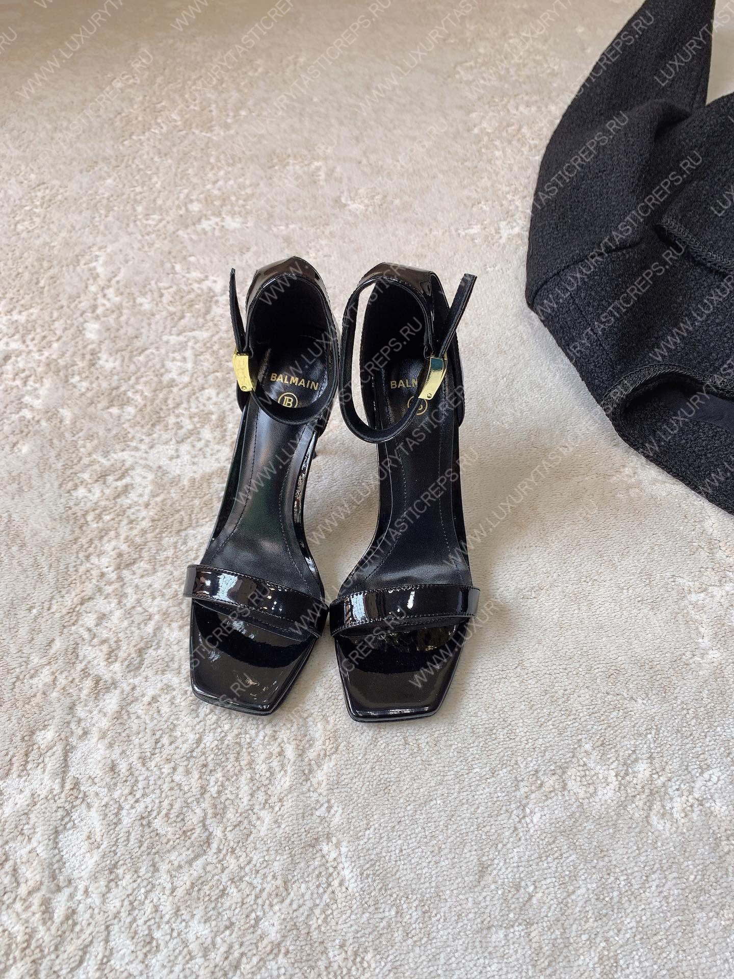BALMAIN UMA SANDAL BLACK YN1UH742LVIT