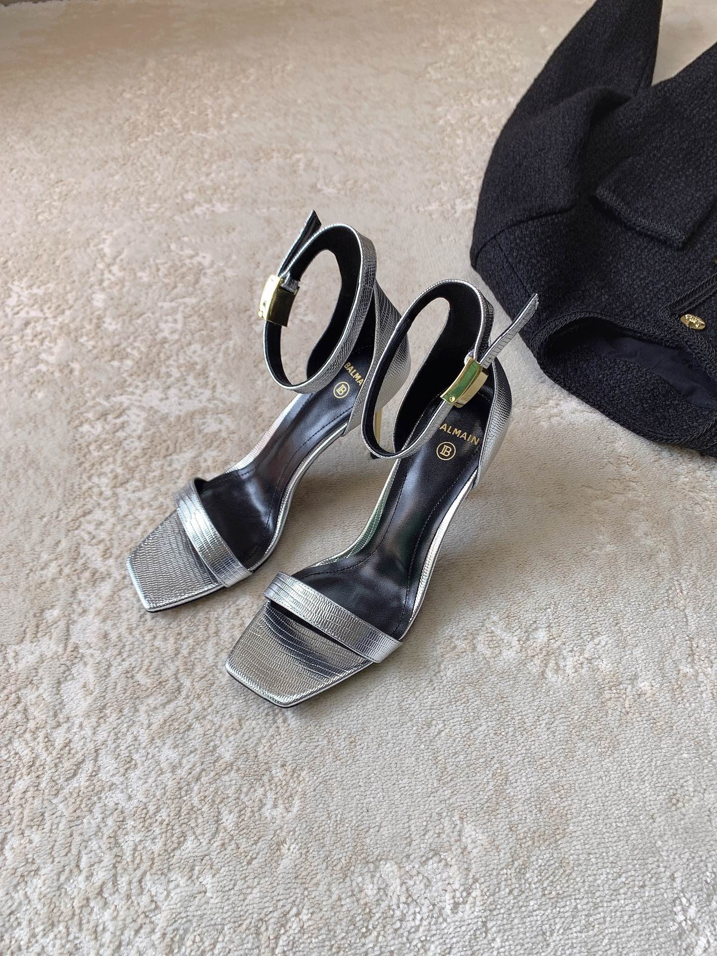 BALMAIN UMA SANDAL SILVER YN1UH742LVIT