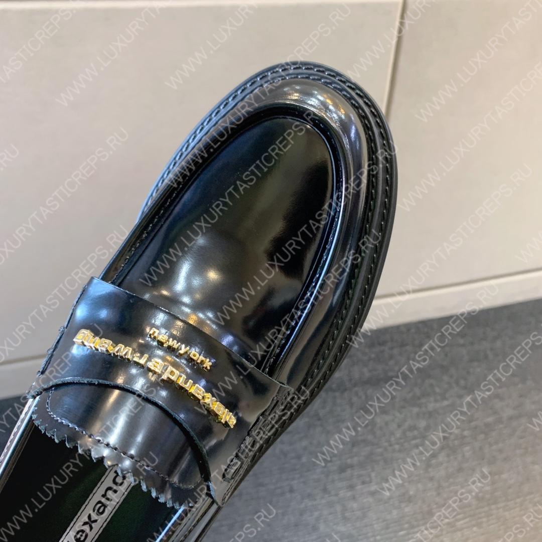 ALEXANDER WANG CARTER PLATFORM LOAFER BLACK 30322B022001