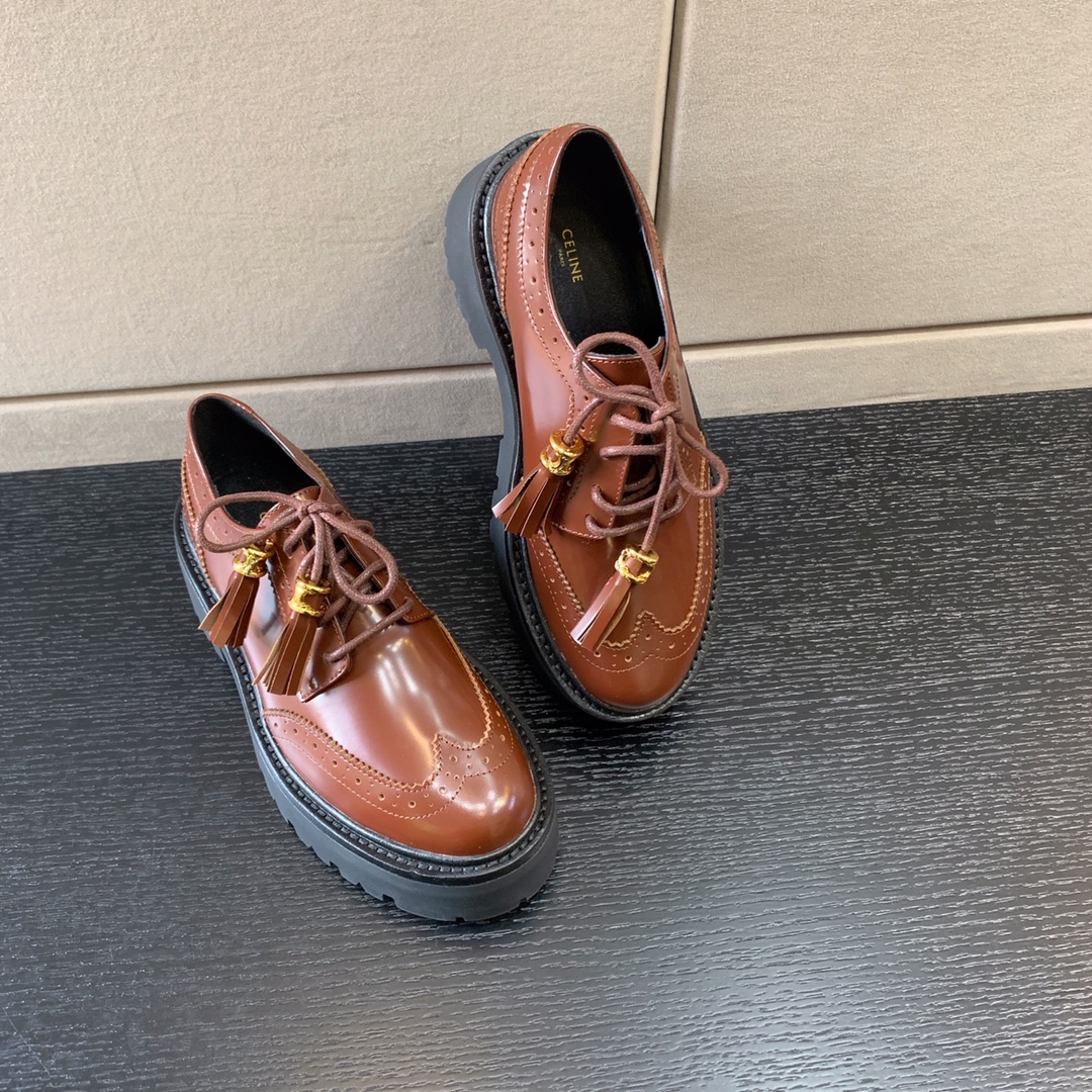 Ce**e bulky brogue derby loafers fox red 348443602c