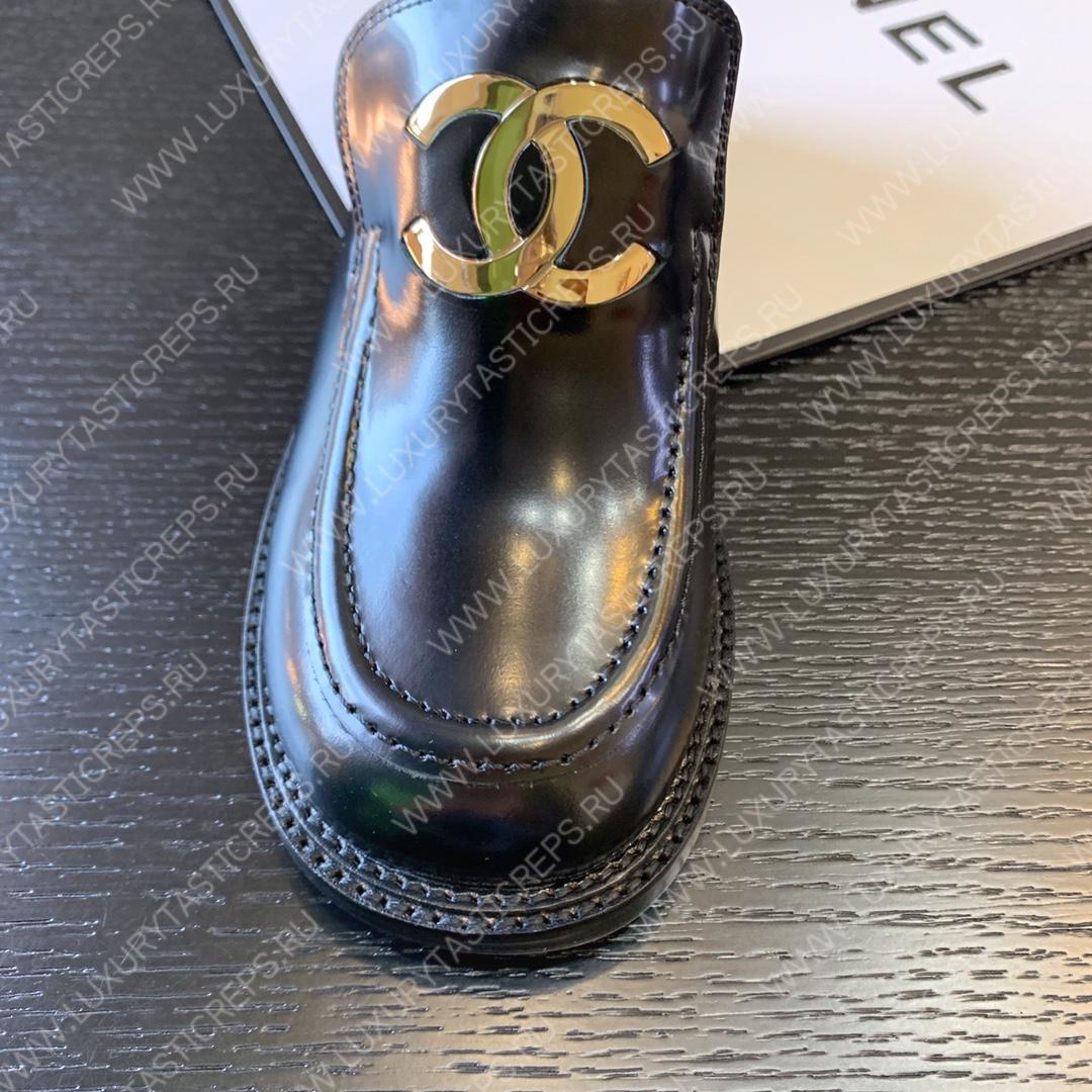 Ch*el loafers patent black g39602