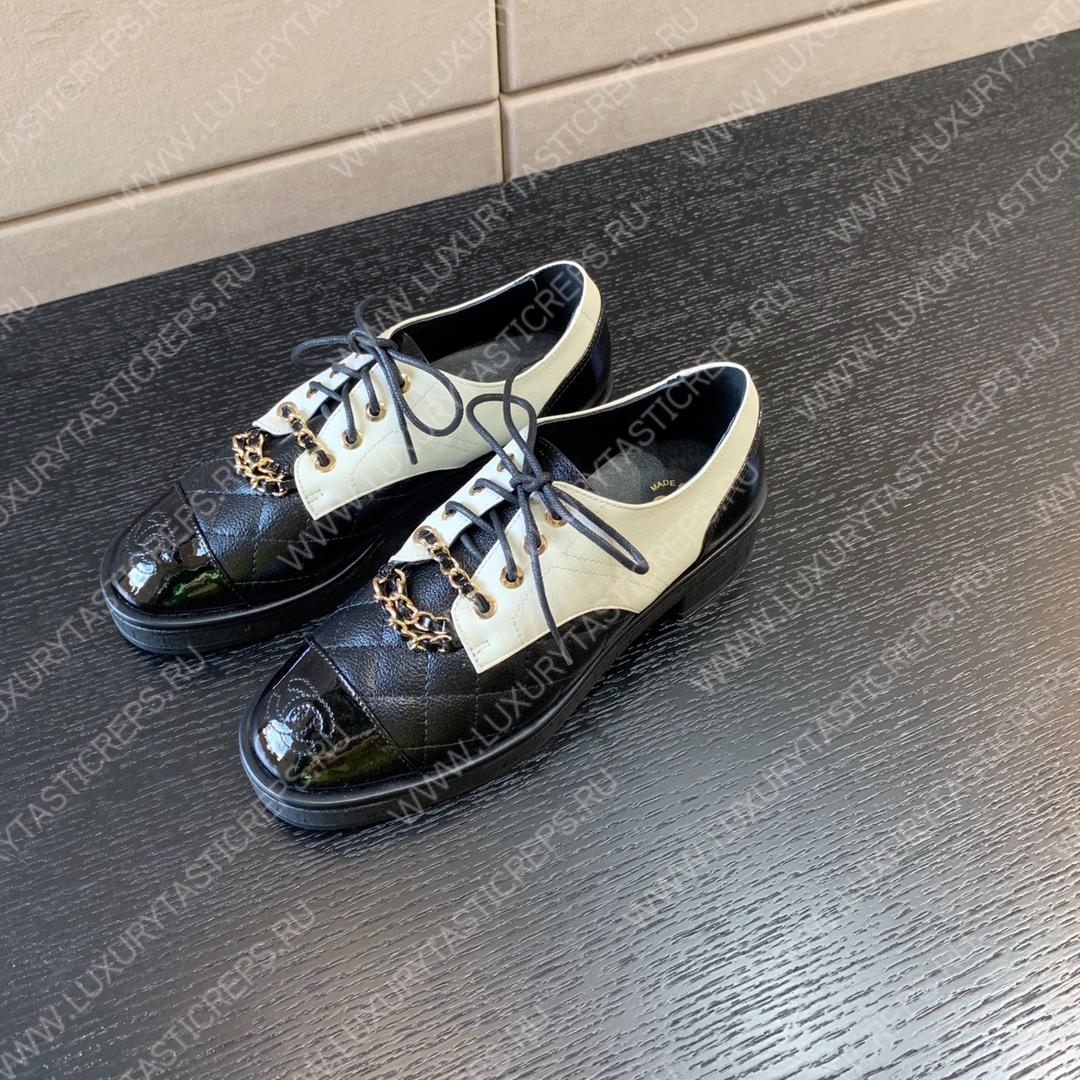 Ch*el sneakers black and white g39393