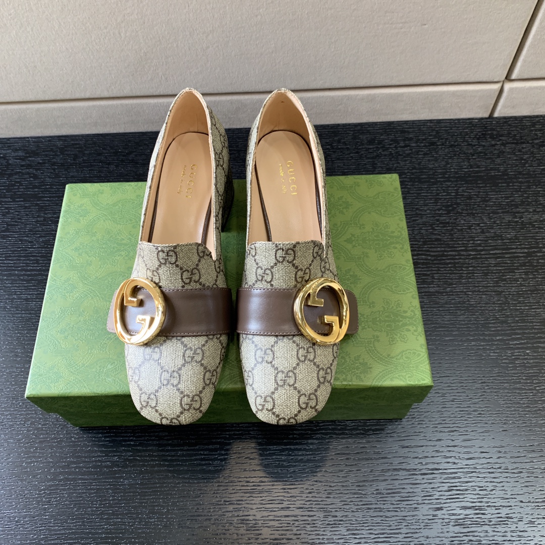 G*u*i gg loafers beige & camel 741407