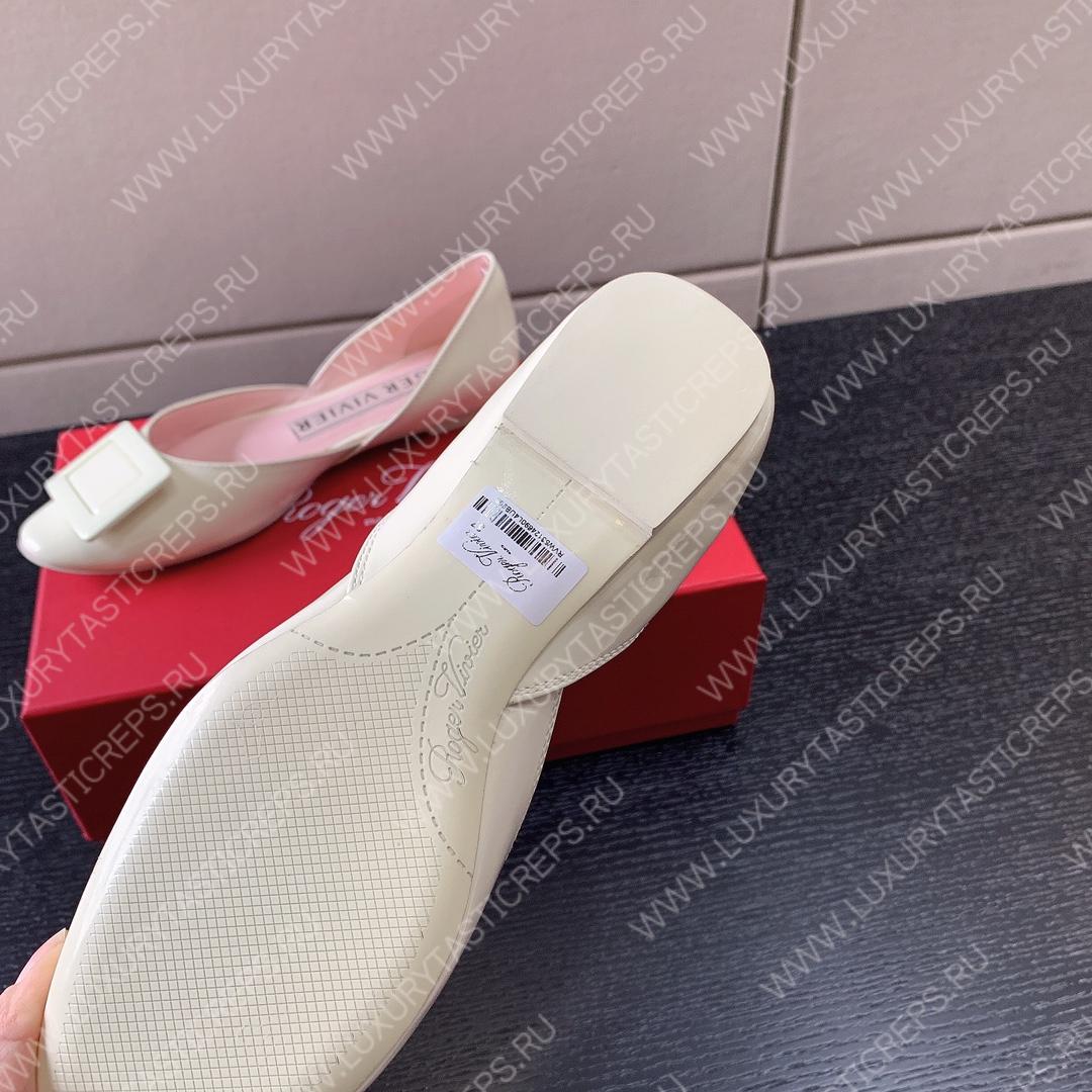 ROGER VIVIER BUCKLE BALLERINAS OFF-WHITE RVW6683
