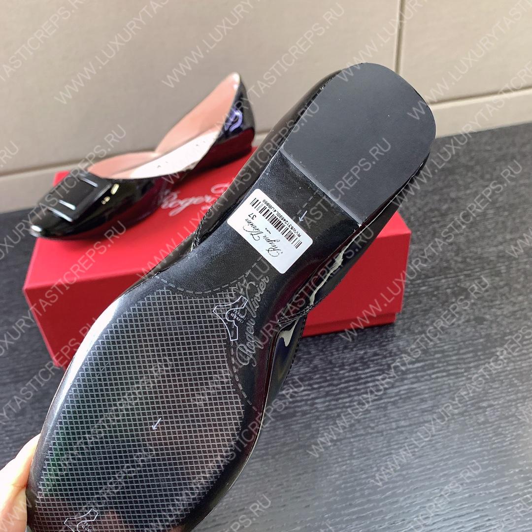 ROGER VIVIER BUCKLE BALLERINAS BLACK RVW6683