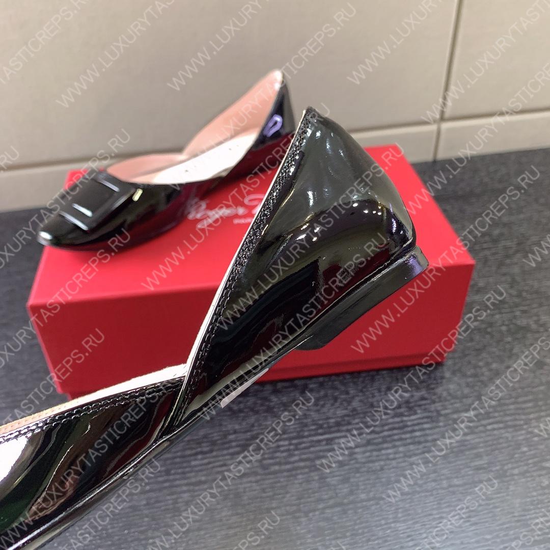 ROGER VIVIER BUCKLE BALLERINAS BLACK RVW6683