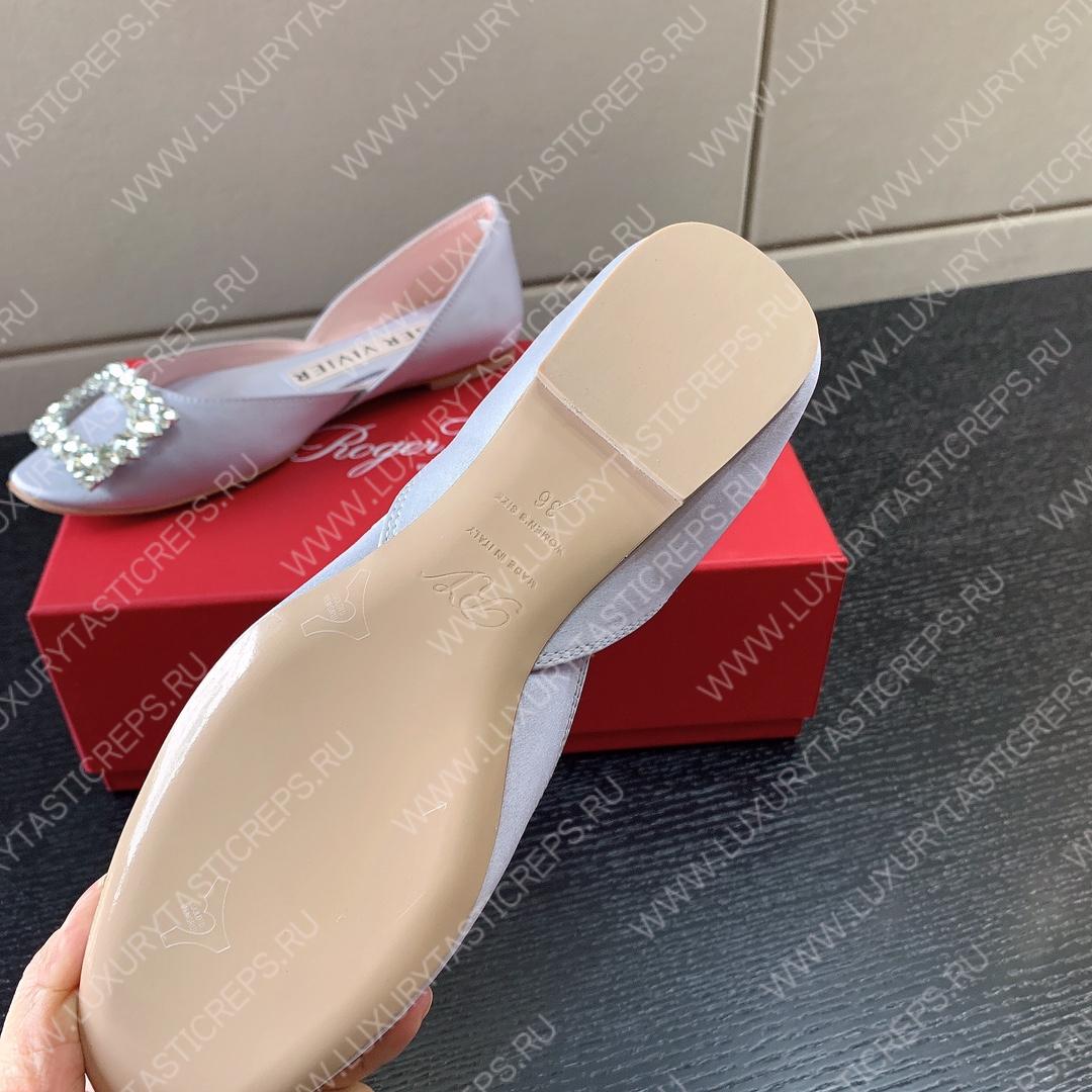 ROGER VIVIER BUCKLE BALLERINAS SKY BLUE RVW6683