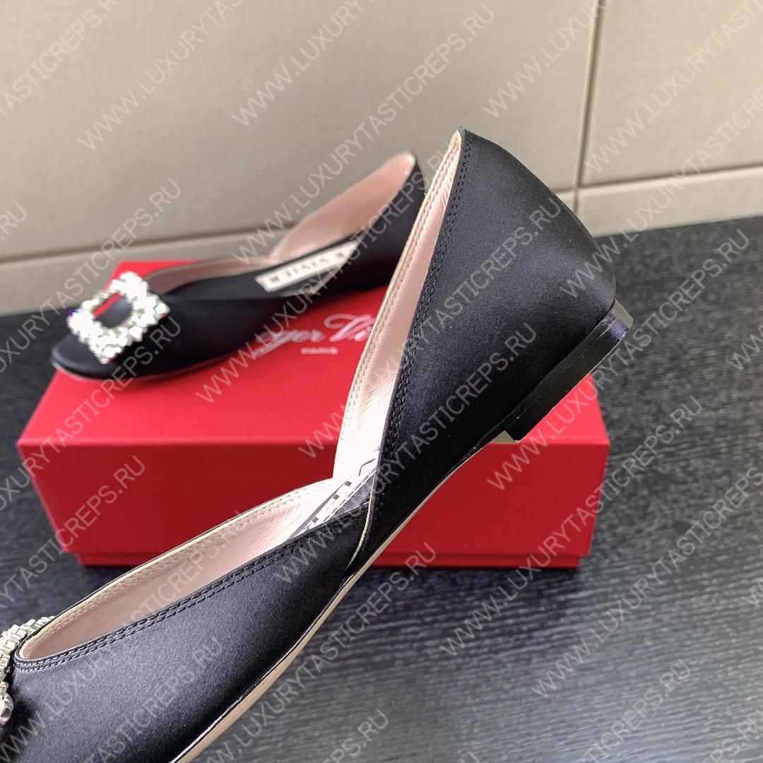 ROGER VIVIER BUCKLE BALLERINAS BLACK RVW6683
