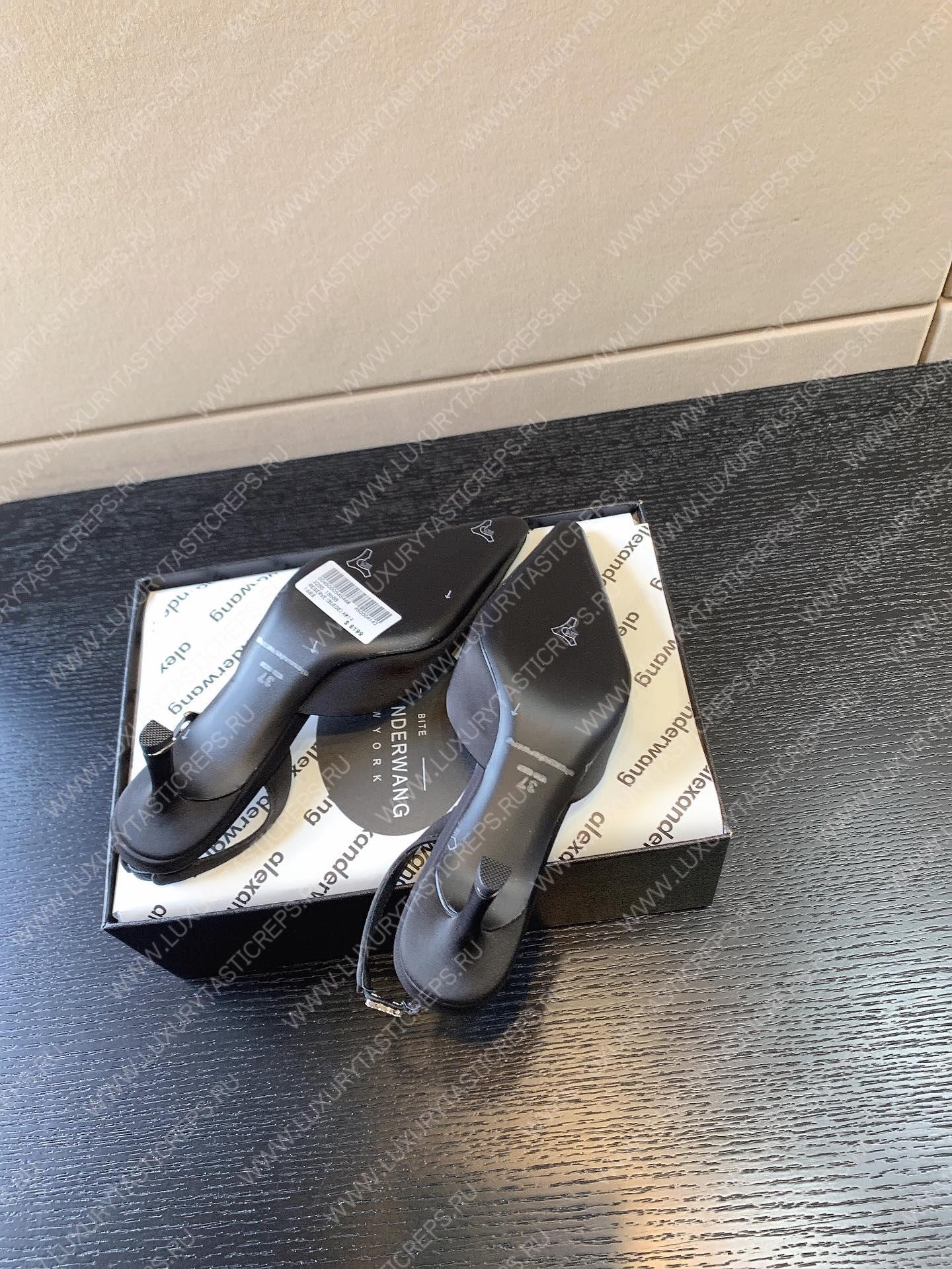 ALEXANDER WANG DELPHINE PUMPS LEATHER DARK GREY 30123P