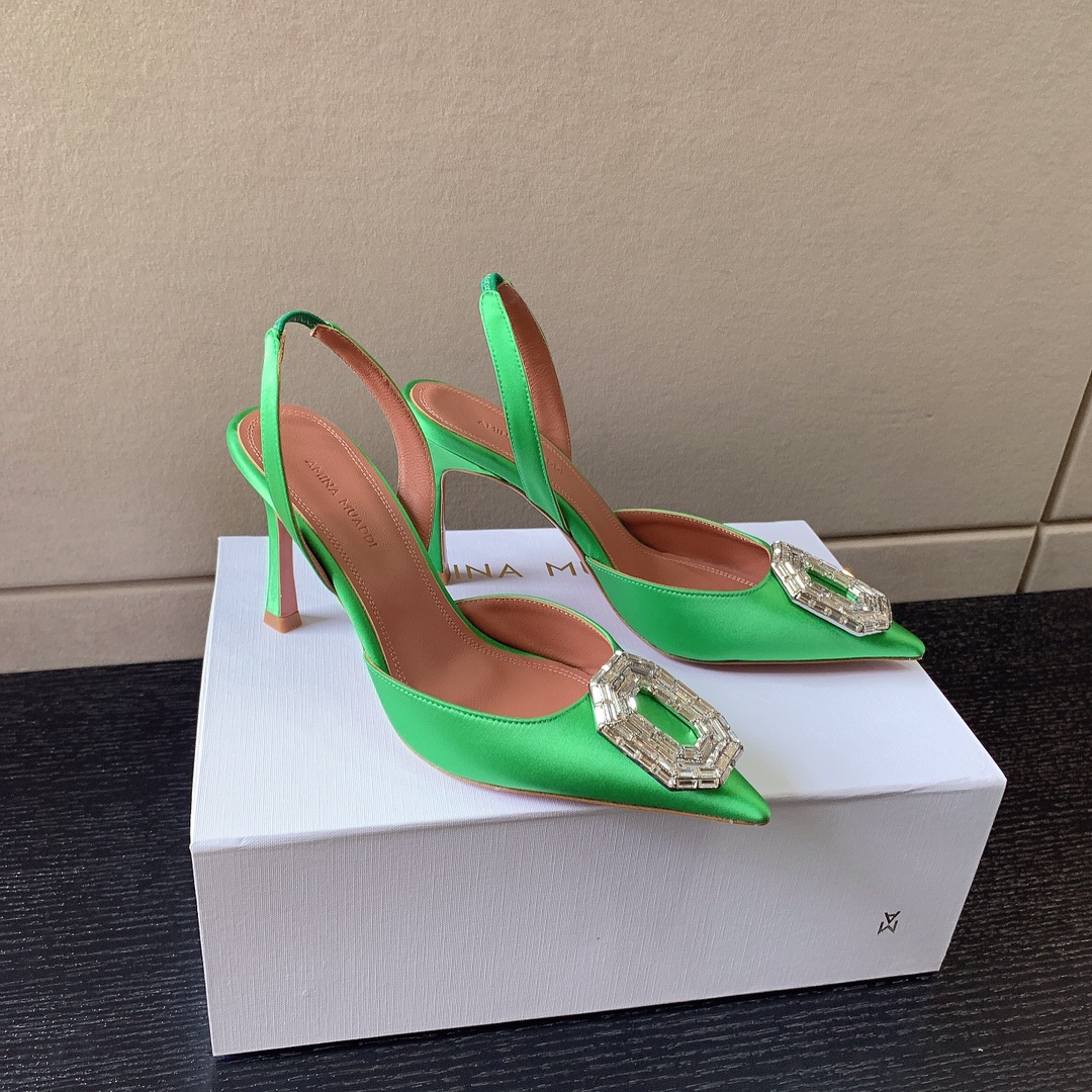 AMINA MUADDI CAMELIA SLING 105 GREEN AM9004
