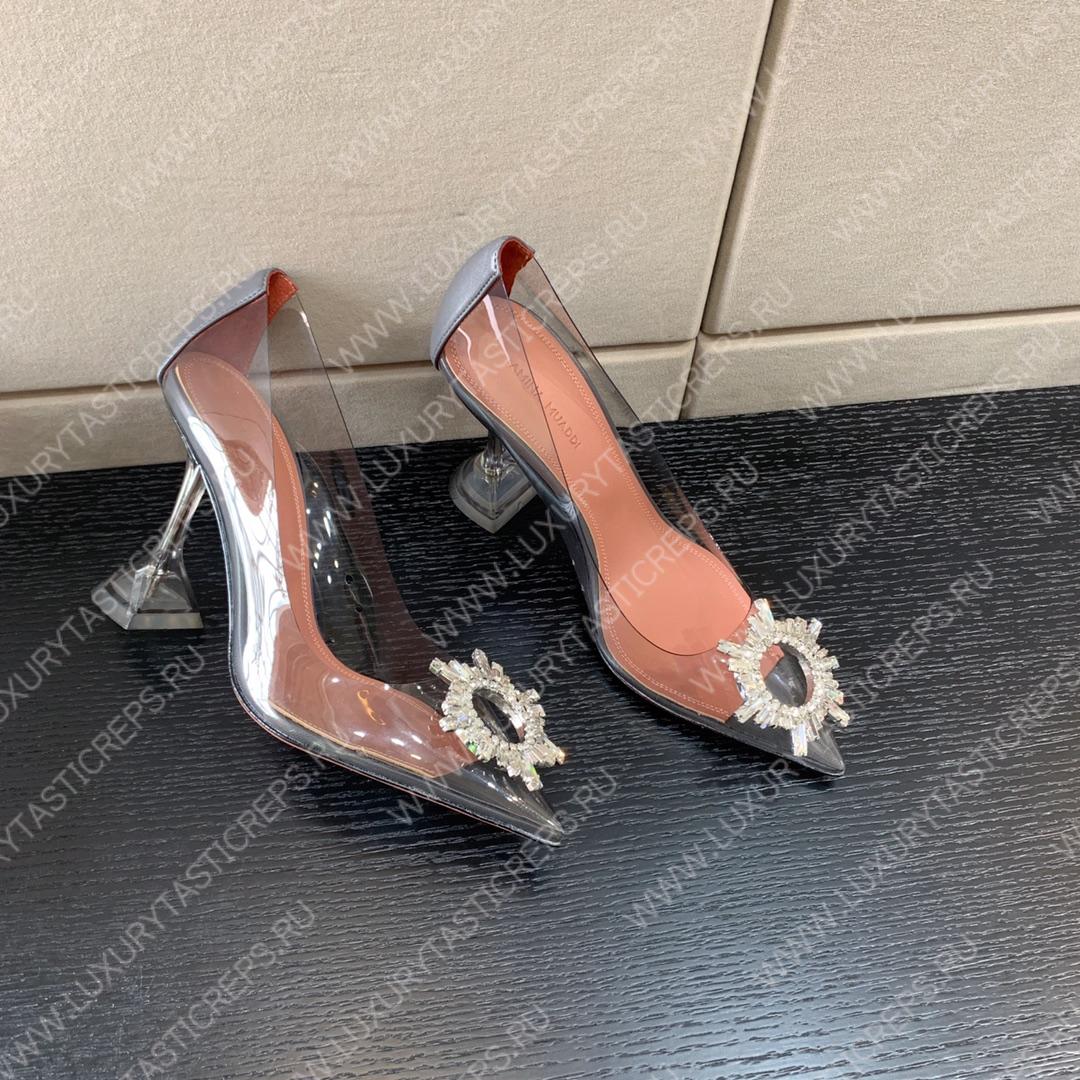AMINA MUADDI BEGUM GLASS PUMP GREY AM8002