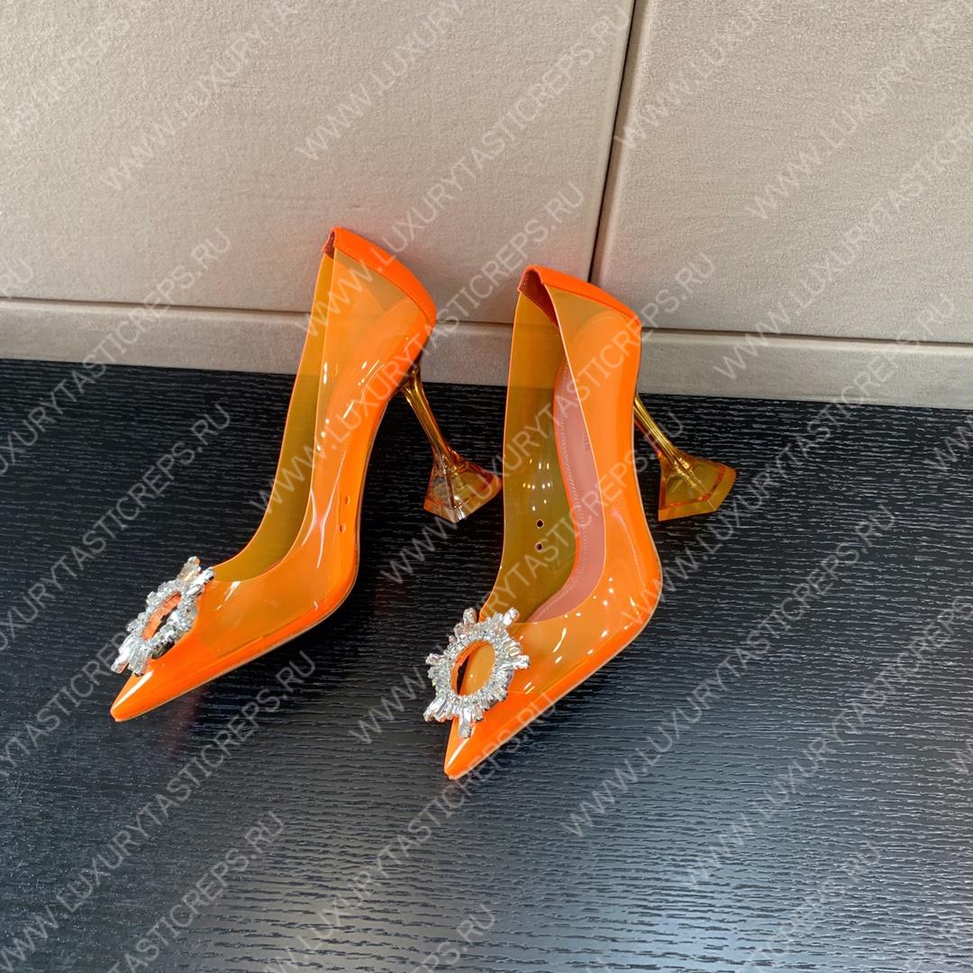 AMINA MUADDI BEGUM GLASS PUMP ORANGE AM8002